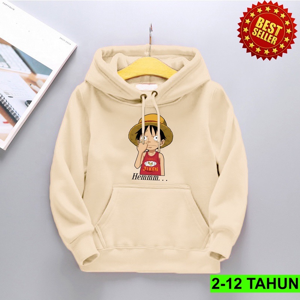 ONE PIECE JIKEN Jumper Hoodie Anak II Jaket Hoodie Anak ANIME II Sweater Hoodie Kids Size M - XL ( Laki Laki &amp; Peremepuan )