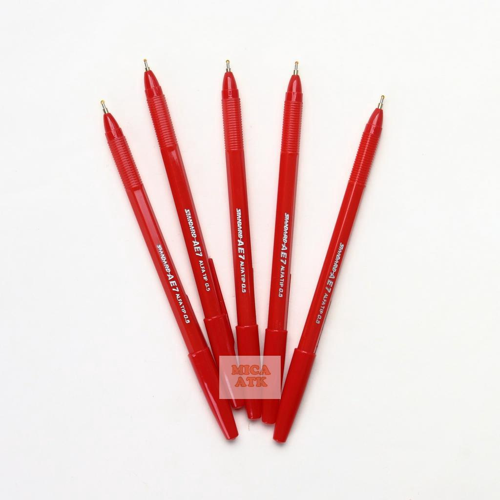 

STANDARDT AE7 Pulpen 0.5mm Super Smooth MERAH [ 1 pcs ]