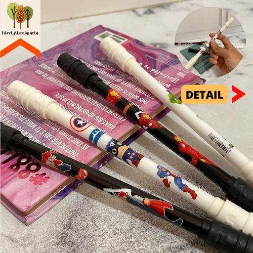 

Pulpen Gel Pen Magnet Putar Avanger Ironman Hulk Thor Captain America Spinning Pen Gel Import Funny Fancy Stuff Best Gift Stationery For School Alat Tulis Kantor Sekolah Ready Grosir Kado Ulang Tahun READY COD