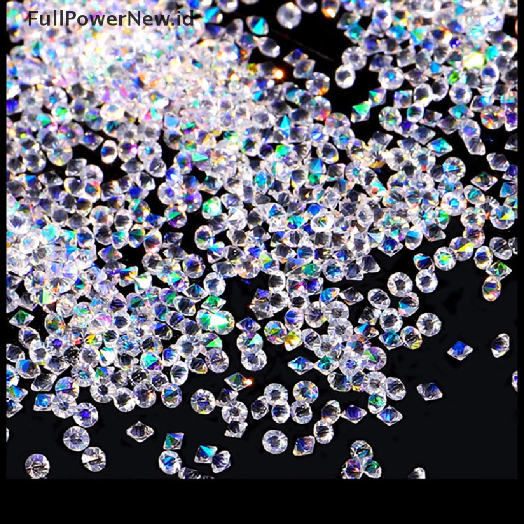 Power Kristal Pixie 3D Nail Art Permata Micro Zircon 0.6-1.2mm Berlian Imitasi Mini DIY ID