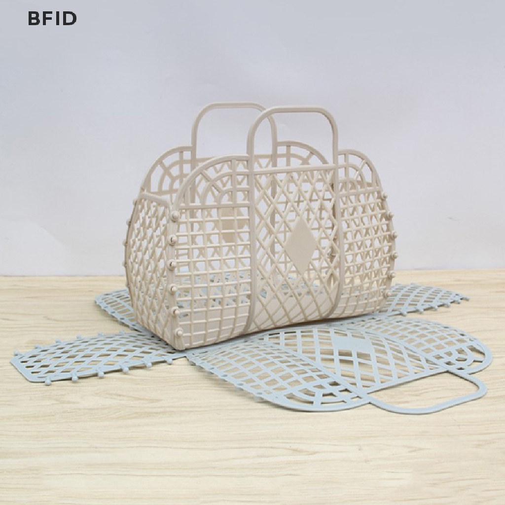 [BFID] Keranjang Shower Dapat Dilepas Keranjang Mandi Plastik Bathroom Hollow Wash Storage Basket [ID]