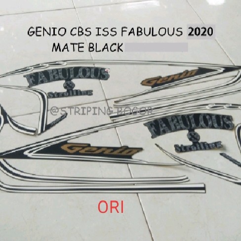 TERLARIS | Striping Lis Stiker Motor Honda Genio Fabolous CBS ISS 2019 Mate Black