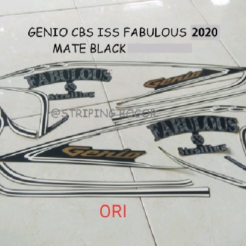 

TERLARIS | Striping Lis Stiker Motor Honda Genio Fabolous CBS ISS 2019 Mate Black