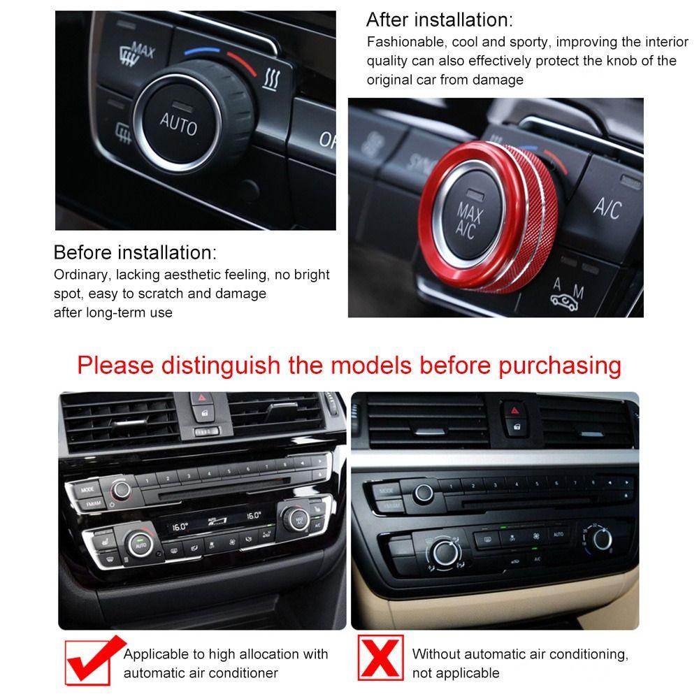 Populer knob Ac Otomotif Mudah Dipasang ring Hias Untuk ring knob Ac BMW Seri1 2 3 4