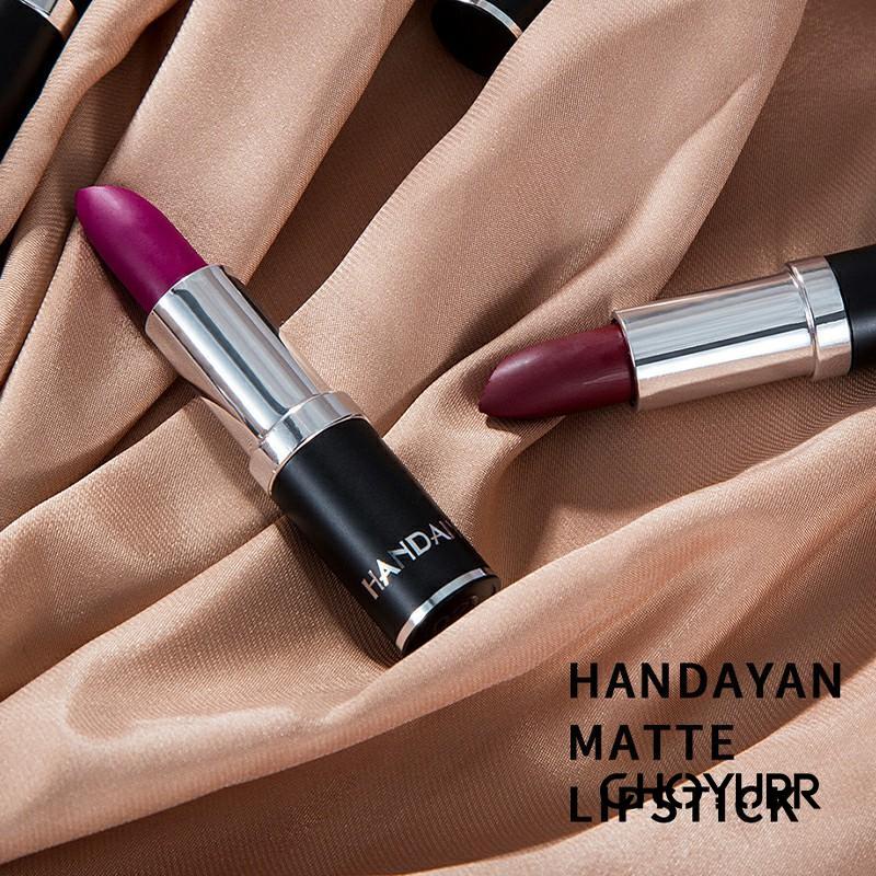 【COD】Lipstick Matte Lembut Warna banyak variasi Anti Air Lipstik VelvetTahan Lama Warna Melembabkan Lipstik Batang-CH