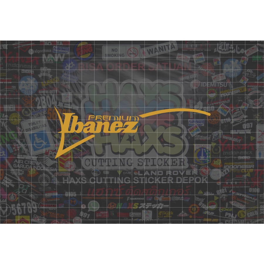 Cutting Sticker Logo Ibanez Premium