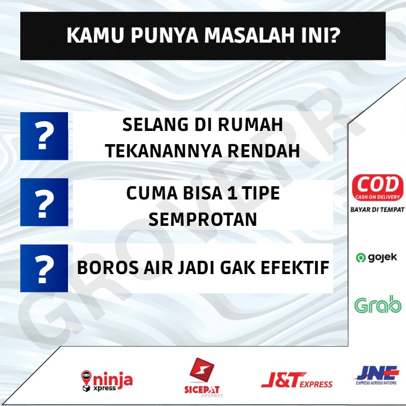 Nozzle Nozle Nozzel Nozel Nosel Sprayer Spray Kabut Magic Spray Water Jet Kepala Sambungan Selang Semprotan Air Kuningan Lurus Tekanan Tinggi Cuci Steam Motor Mobil Tanaman Taman