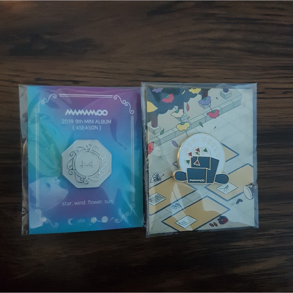 MAMAMOO BADGE (white wind badge & fanmeeting badge)
