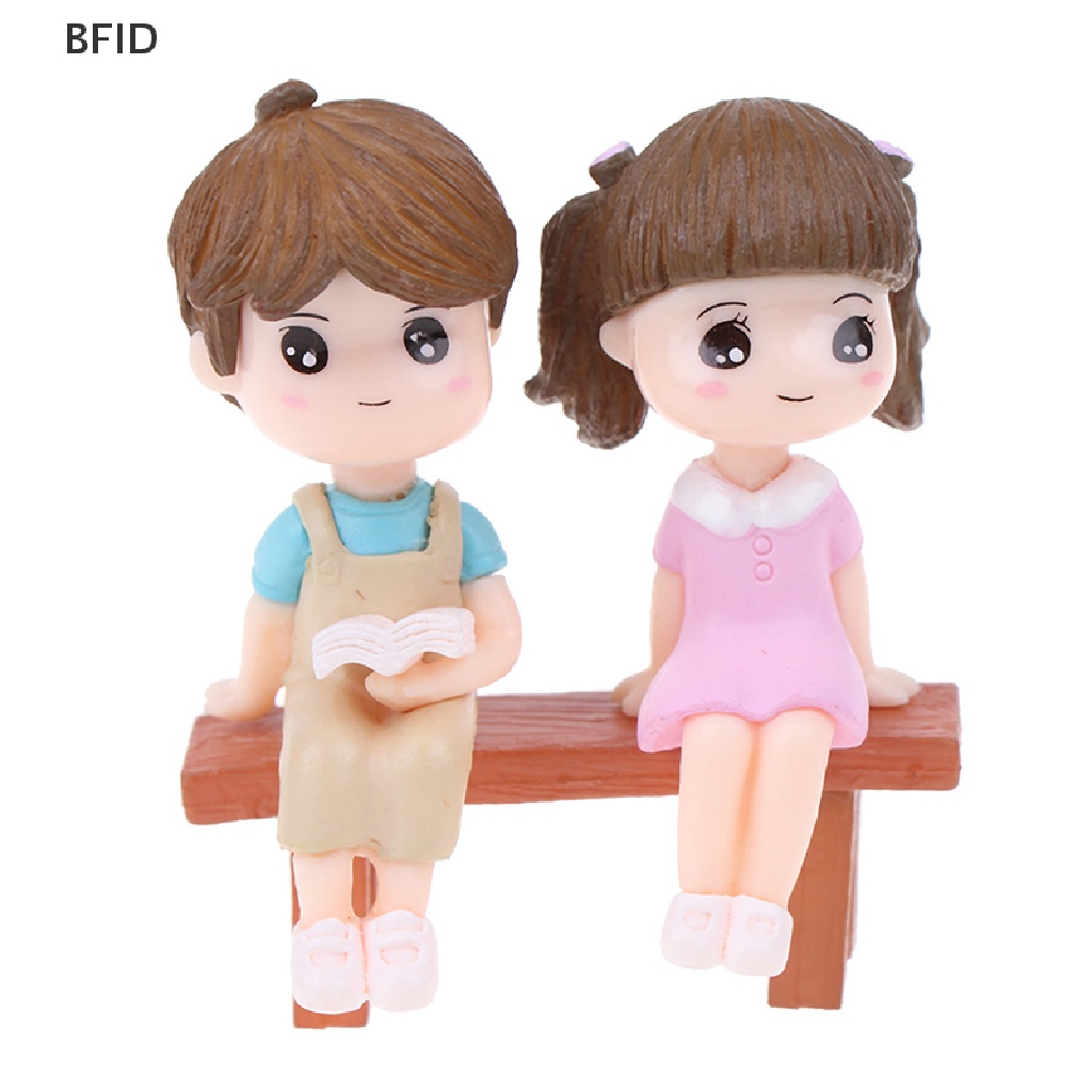 [BFID] 1set Kursi Pecinta Manis DIY Miniatur Patung Dekorasi Rumah Boneka Lanskap Mikro [ID]