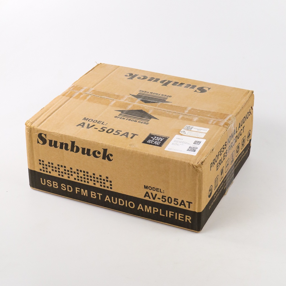 Sunbuck Audio Bluetooth Amplifier Booster HiFi Stereo 2 Channel 100W - AV-505AT - Black