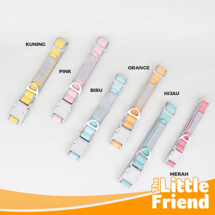 Kalung Leher Pet Collar Neck Anjing Kucing Bahan Suede Simple Color