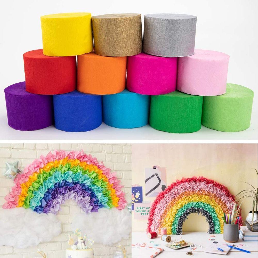 Mxbeauty Backdrop Fotografi Handmade Bahan Crinkled Kertas Crepe Untuk Streamer Pesta Ulang Tahun Pernikahan