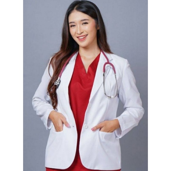 PRODUSEN JAS DOKTER_JAS PUTIH TANGAN PANJANG DAN PENDEK