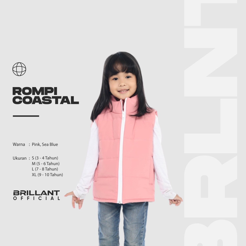 Brillant - Coastal Girlie Rompi Anak Perempuan Cewek Loreng Sleting Ukuran Size S L XL XXL Jaket Jac