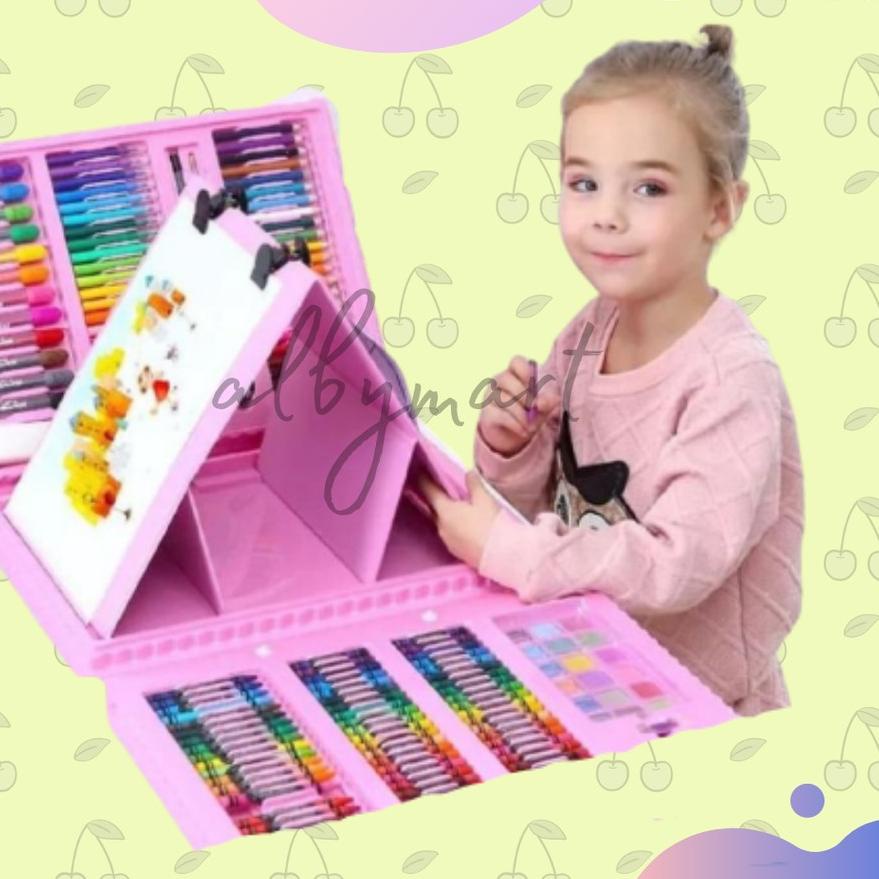 

12.12 FLASH SALE Crayon Anak Set Isi 208 Pcs Pensil Warna Alat Lukis Set Crayon Set grosir