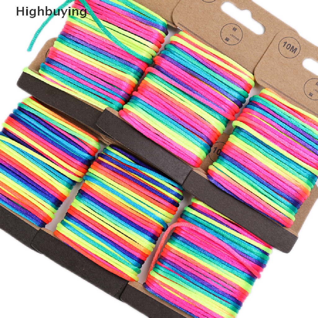 Hbid 10M 2.5mm Multicolor Thread Cord Braided Bracelet String Knitg Benang Tali Glory