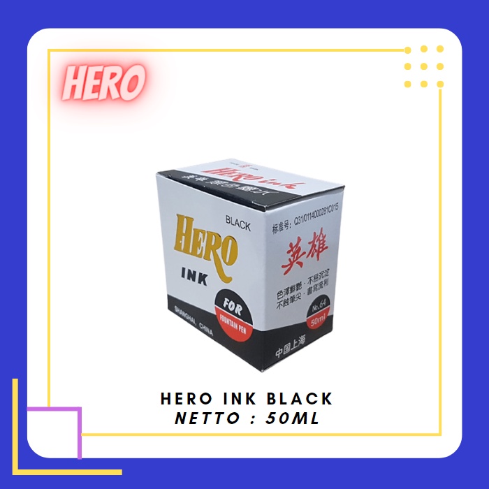 HERO Tinta Isi Ulang Pulpen Kaligrafi 50ml