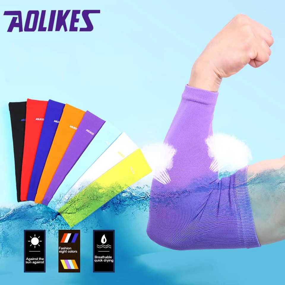 (COD) AOLIKES 7146 Arm Sleeve - Manset Tangan Sepeda - Arm Warmer - Elbow Support