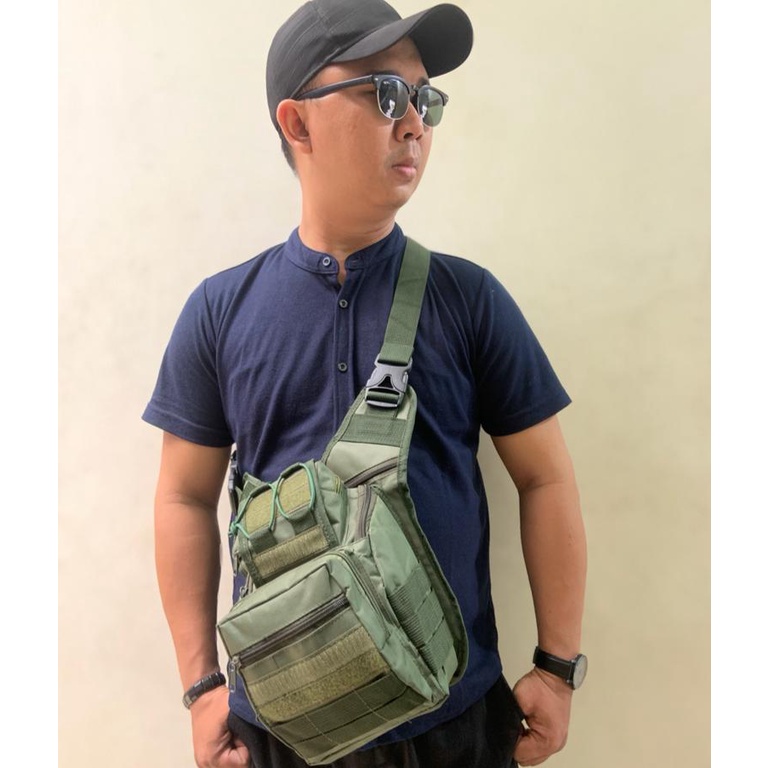 Slempang Camera Army Jumbo ( HARGA GROSIR ) Tas Pria dan Wanita Tentara Polisi Militer Model Slingbag