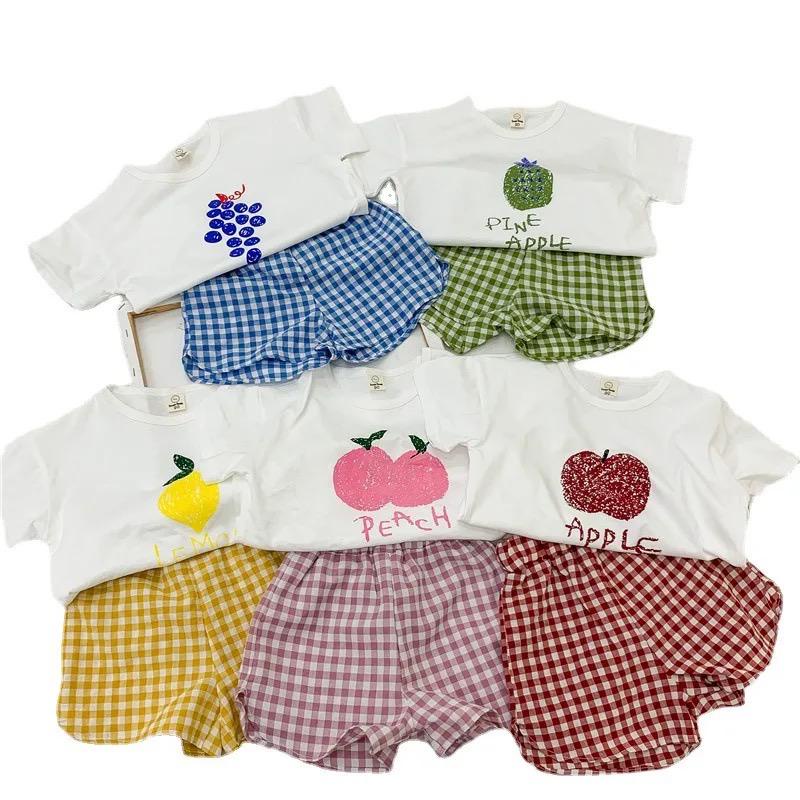 IL - Setelan Anak Bayi Motif Buah Fruits/ Set Kaos+Celana Perempuan Laki-Laki