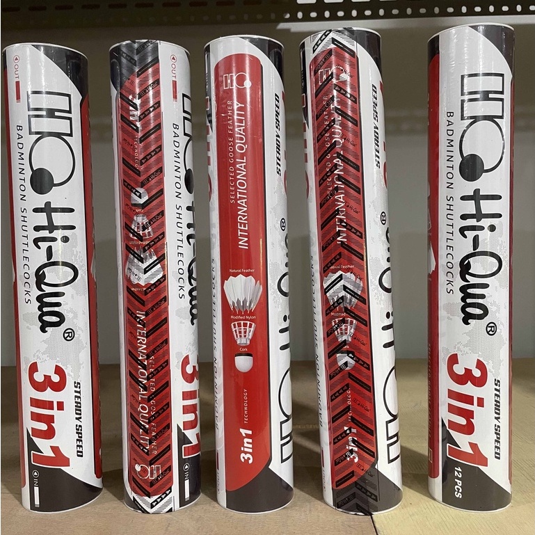 HIQUA 3 IN 1 Shuttlecock Cock Kok Bola Bulu Tangkis Original