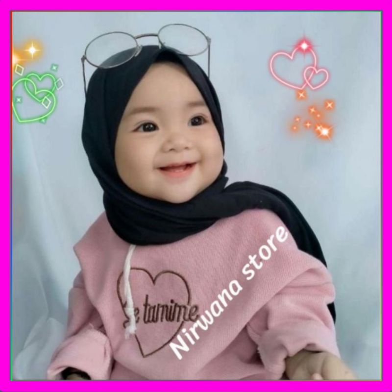Jilbab Pasmina instan bayi 0 6 bulan sampai 1 2 Tahun bahan Adem kerudung Hijab krudung Pasmina Anak