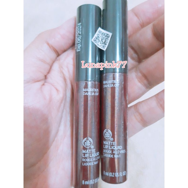 The body shop lip matte mauritius dahlia 8 ml segel
