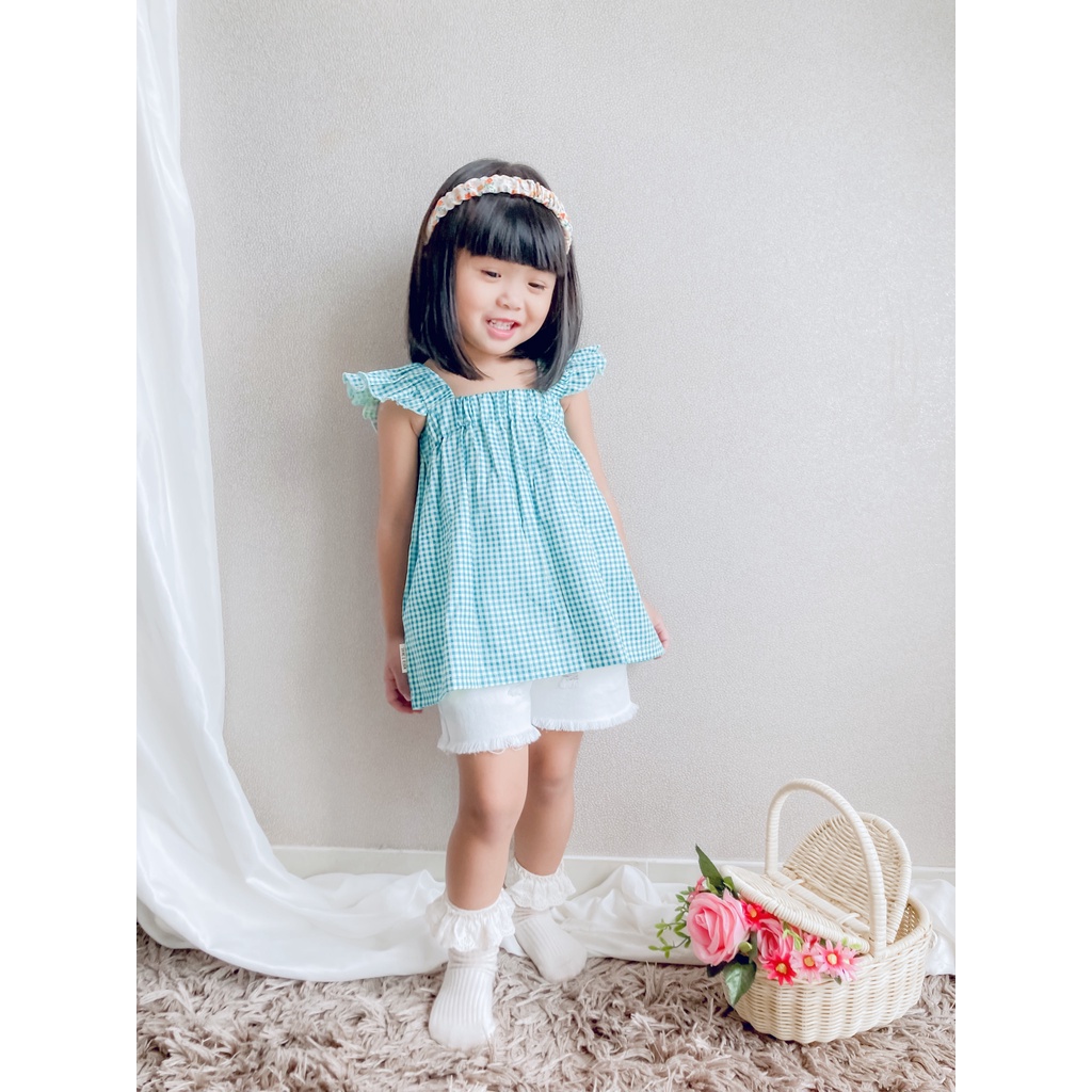 Serri Top 1-4 Tahun Atasan Ruffle Fashion Anak Perempuan SNB Blouse Korean Style CBKS