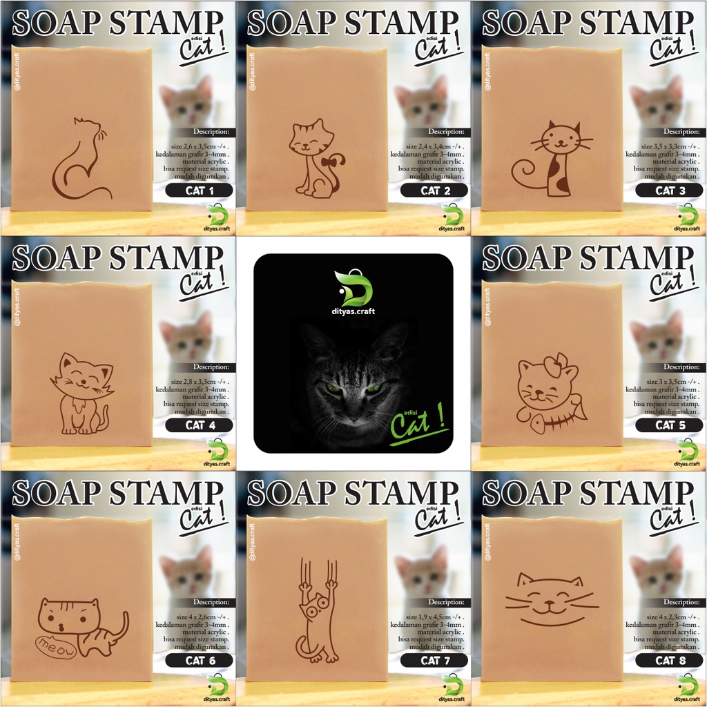 

soap stamp / stempel sabun / code CAT 1-8