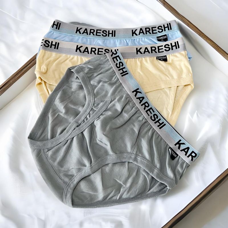 6 PCS/BEEE_91/Celana Dalam Pria Kareshi 210 Karet Boxer