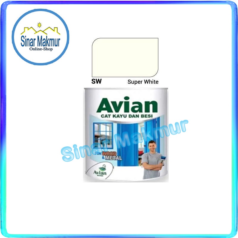 Cat Kayu Besi 100 CC 100 ML Super White (AVIAN)
