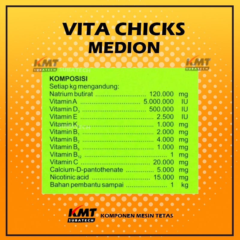 Vita Chicks Vita Chick Vitachicks Medion 5 Gram Vitamin Anak Ayam