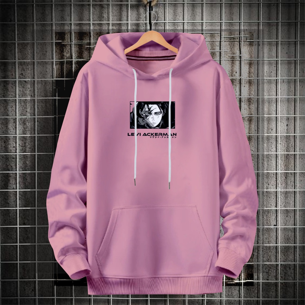 Sweater hoodie ANIME pria wanita kekinian levi ackerman / hoodie anime terbaru