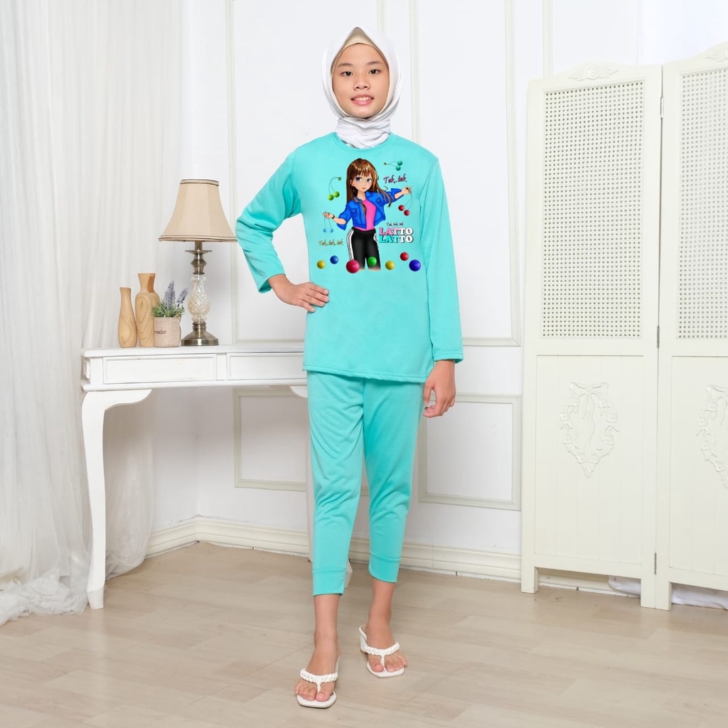 Setelan Baju Panjang Lato LLato Girl Anak-Remaja Size S,M,L,XL