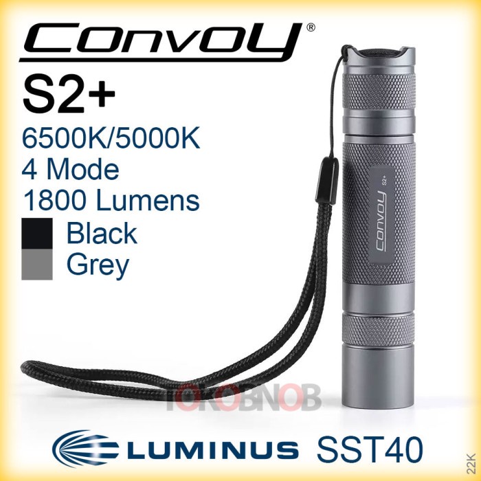 Senter Convoy S2+ Luminus Sst40 - 4 Mode Flashlight - Senter Led