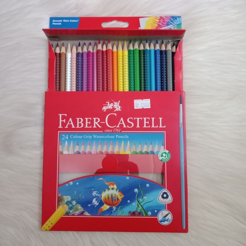 Faber Castell 24 Colour Grip Watercolour Pencils