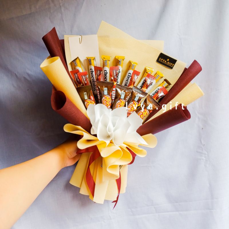 (SNACK 0018) Lvya.gift Buket snack mix ahh fullo chocolatos | Buket snack mix simple | Buket snack wisuda | Buket snack ulang tahun | Buket anniversary | Buket hari guru | Buket hari ibu | hadiah wisuda | kado ulang tahun