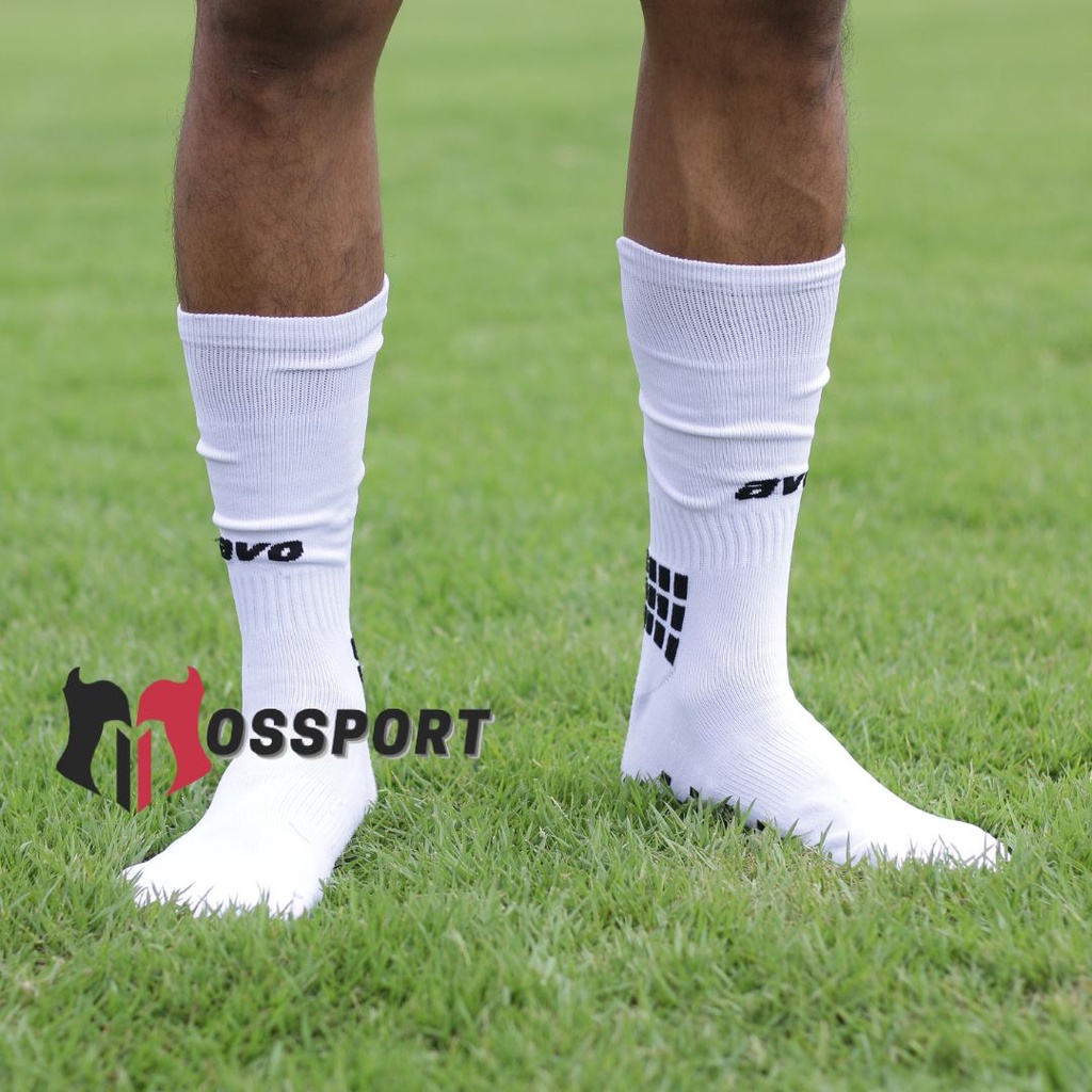 [ORIGINAL] Kaos Kaki Bola Futsal Avo R9 Pendek Sebetis Anti Slip Hitam Putih Original Bahan Tebal
