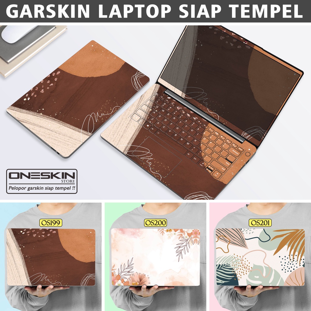 Garskin Sticker Laptop Protector Macbook Full Body Bottom Bezel Palmrest Skin Vector Floral