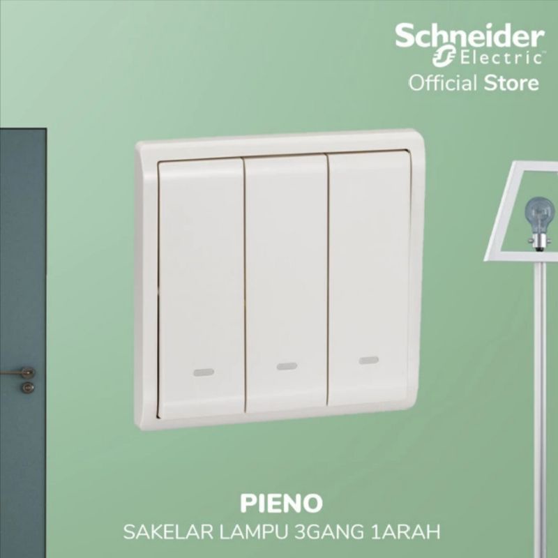 Saklar 3 Gang Pieno Schneider / Saklar Pieno 3 Gang E8233L1F