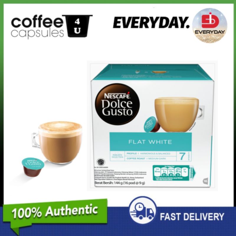 

Nescafe Dolce Gusto Flat White kopi Kapsul 1Box / isi 12