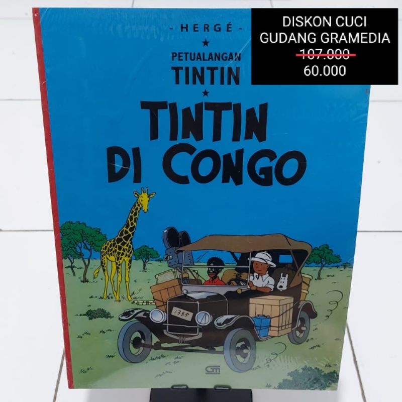Petualangan Tintin di Congo Buku Anak ORI Promo Diskon Gramedia Cuci Gudang