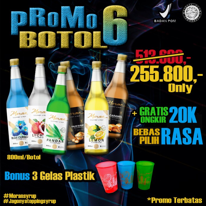 

SYRUP MORAN 800ML BUNDLING PROMO