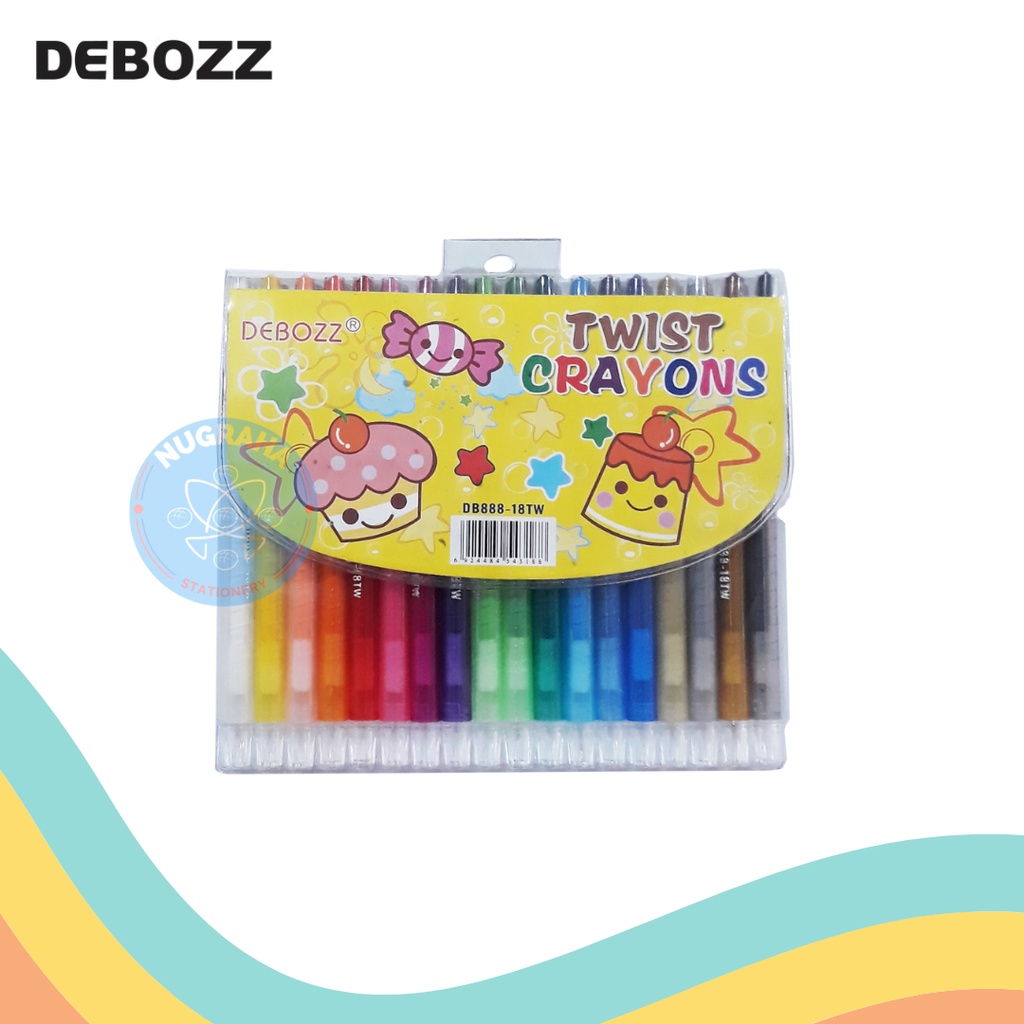 

CRAYON PUTAR 18 WARNA DEBOZZ 888 (1 SET)