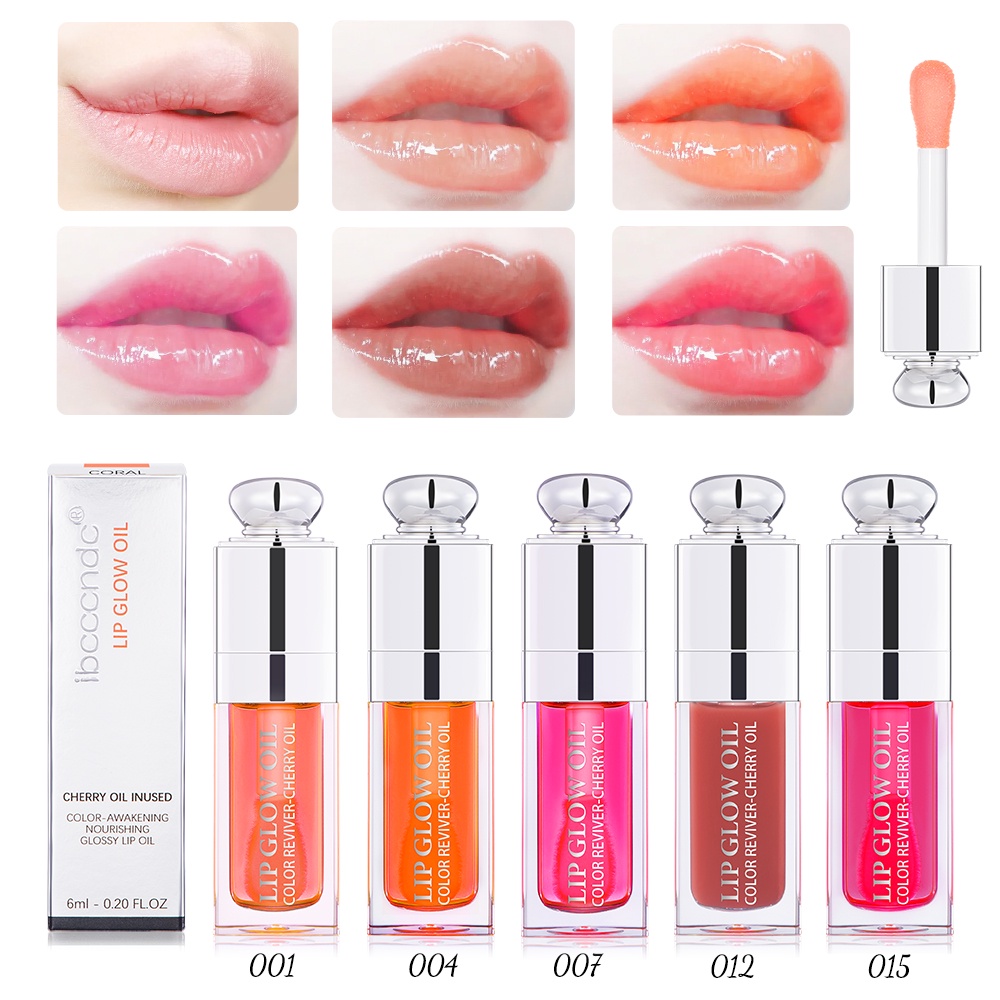 Ibcccndc Lip Oil Plumping Lip Gloss Moisturizing  Transparent Fruit Mouth Oil 5 Warna Dior Lip Tattoo