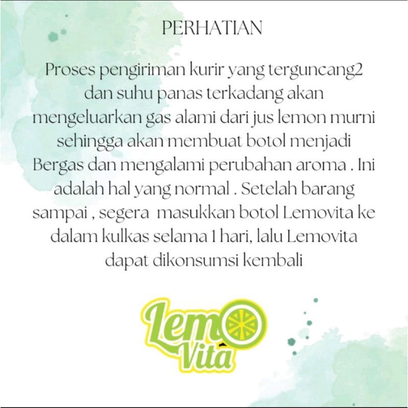 Lemovita 250ml/Sari Lemon/Lemon Diet