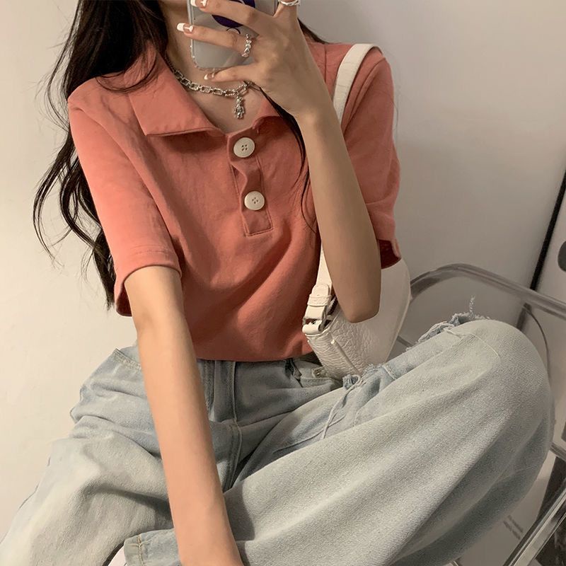Atasan Wanita Model Kerah Motif Polos - Oversize Top