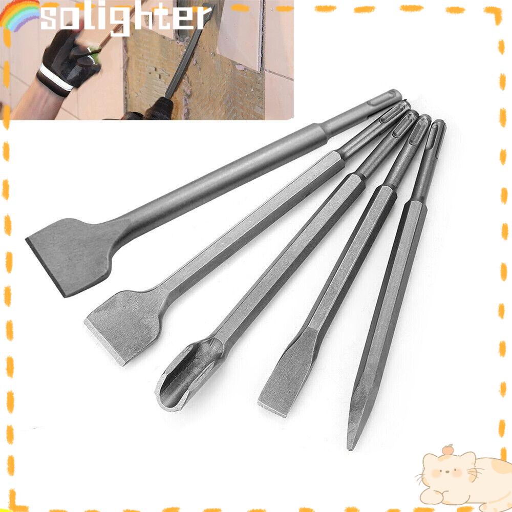 Mata Bor SOLIGHTER Mata Bor Palu Listrik Set Polos Bor Tembok Bata Electric Hammer Bit