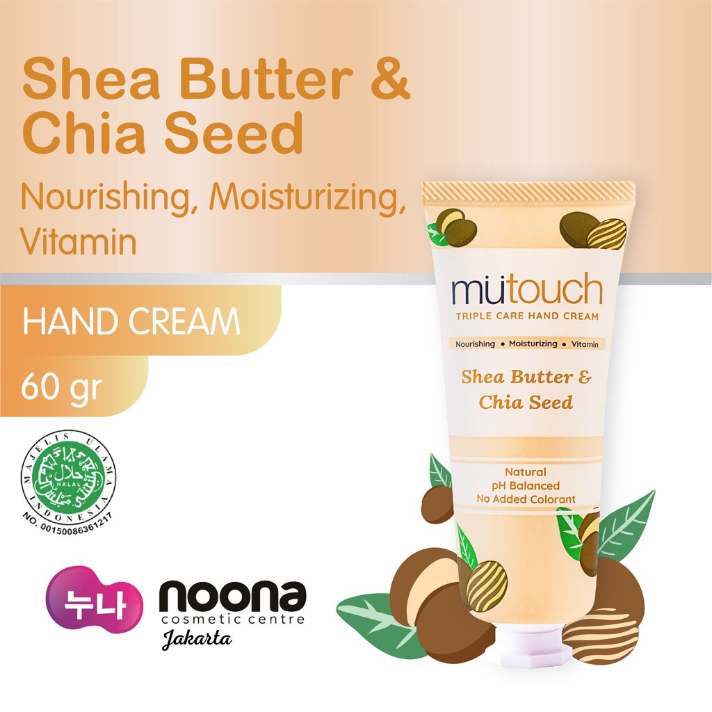 MUTOUCH TRIPLE CARE HAND CREAM SHEA BUTTER &amp; CHIA SEED 60GR -NJ