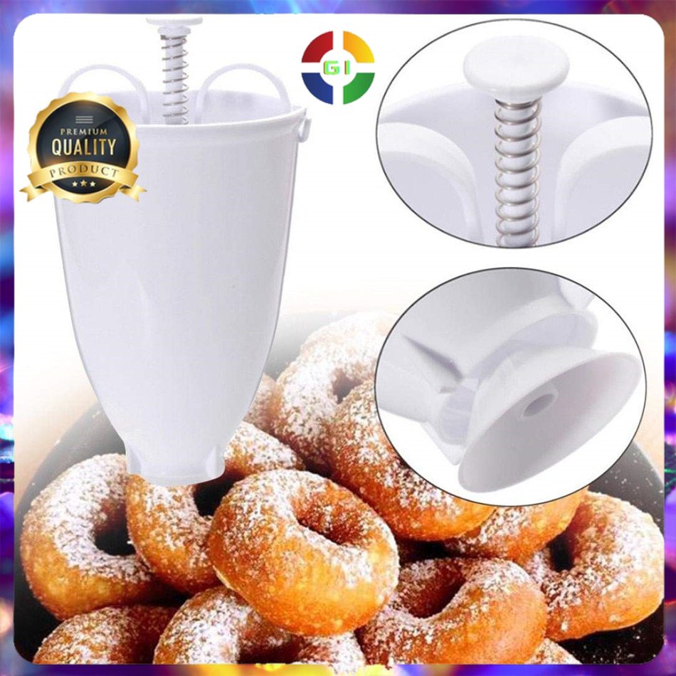 Alat Pembuat Adonan Donat DIY Drop Donut Maker Tool White